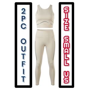 🚺 S US — adidas FastImpact 2pc Running Outfit: Cropped Top + ⅞ Tights (25”)👚👖